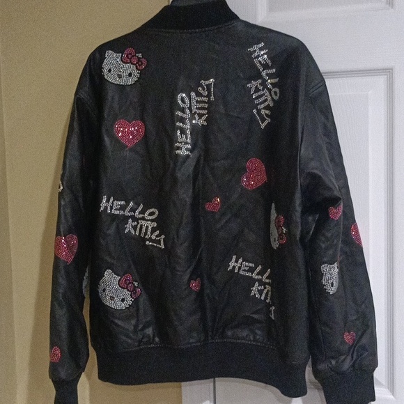 Rhinestone Hello Kitty Bomber Jacket from Forever 21 WORN ONCE . - Picture 5 of 5